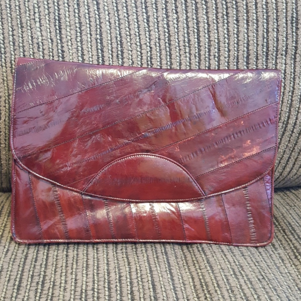 Lee Sands eel skin clutch /wristlet